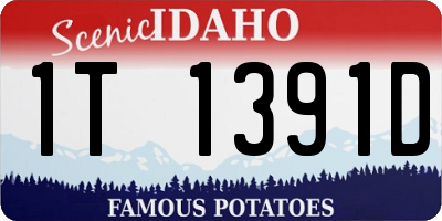 ID license plate 1T1391D