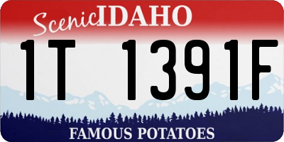 ID license plate 1T1391F