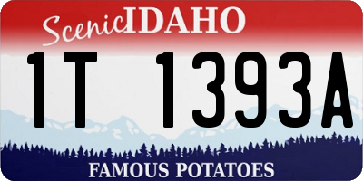 ID license plate 1T1393A