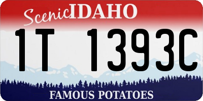 ID license plate 1T1393C