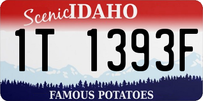 ID license plate 1T1393F
