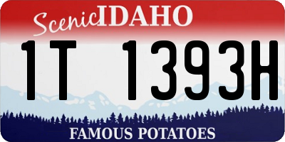 ID license plate 1T1393H