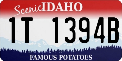 ID license plate 1T1394B