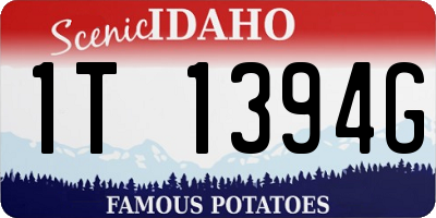 ID license plate 1T1394G