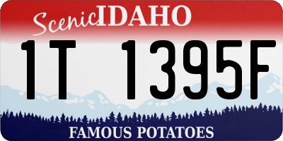 ID license plate 1T1395F