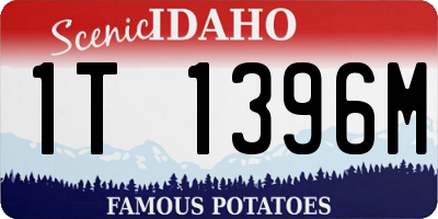 ID license plate 1T1396M