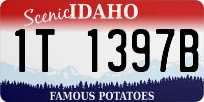 ID license plate 1T1397B