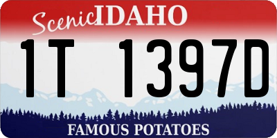 ID license plate 1T1397D