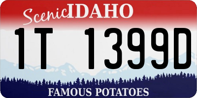 ID license plate 1T1399D