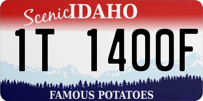 ID license plate 1T1400F