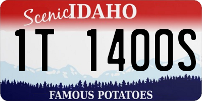 ID license plate 1T1400S