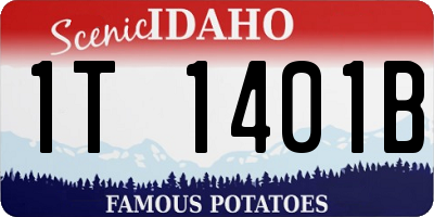 ID license plate 1T1401B