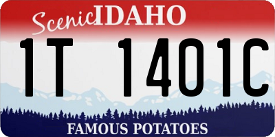 ID license plate 1T1401C
