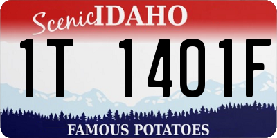 ID license plate 1T1401F