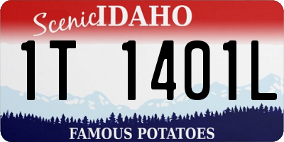 ID license plate 1T1401L
