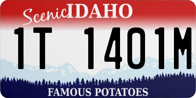 ID license plate 1T1401M