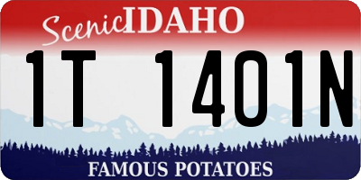 ID license plate 1T1401N