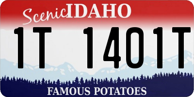 ID license plate 1T1401T