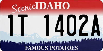 ID license plate 1T1402A
