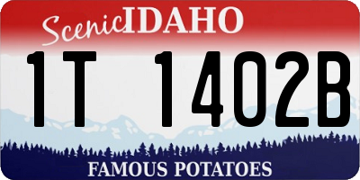 ID license plate 1T1402B