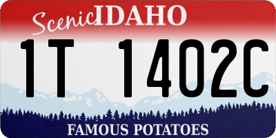 ID license plate 1T1402C