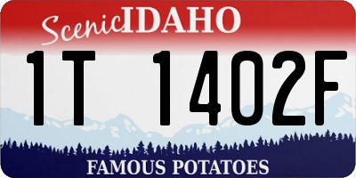 ID license plate 1T1402F