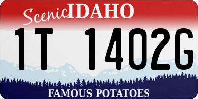 ID license plate 1T1402G