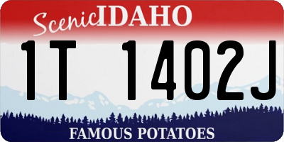 ID license plate 1T1402J