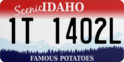 ID license plate 1T1402L