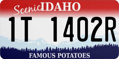 ID license plate 1T1402R