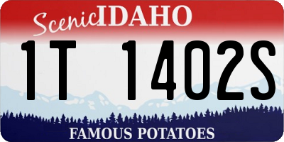 ID license plate 1T1402S