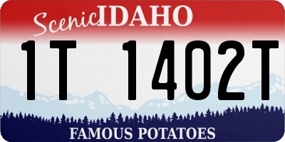 ID license plate 1T1402T