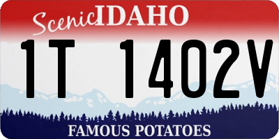 ID license plate 1T1402V