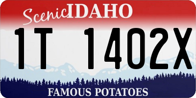 ID license plate 1T1402X