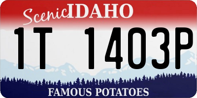 ID license plate 1T1403P