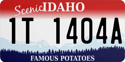 ID license plate 1T1404A
