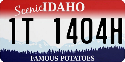 ID license plate 1T1404H