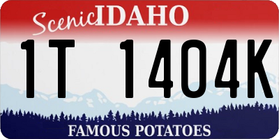 ID license plate 1T1404K
