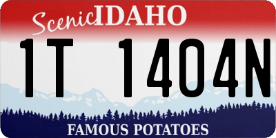 ID license plate 1T1404N