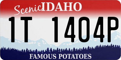 ID license plate 1T1404P