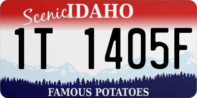 ID license plate 1T1405F