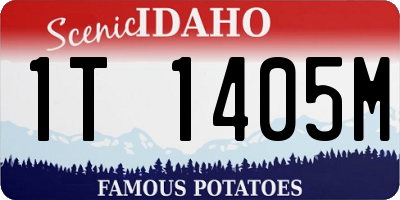 ID license plate 1T1405M