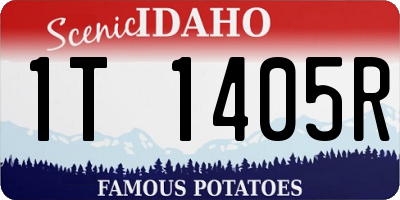 ID license plate 1T1405R