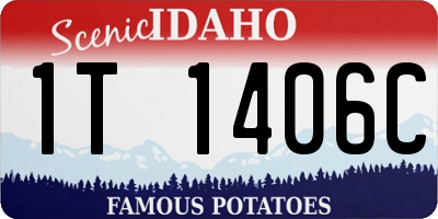 ID license plate 1T1406C