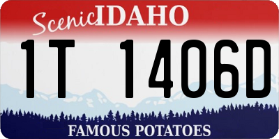 ID license plate 1T1406D