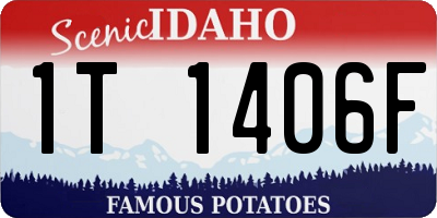 ID license plate 1T1406F