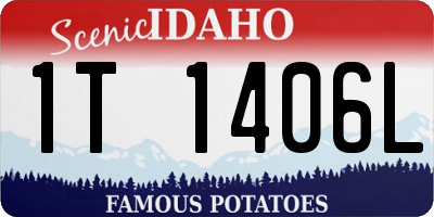ID license plate 1T1406L
