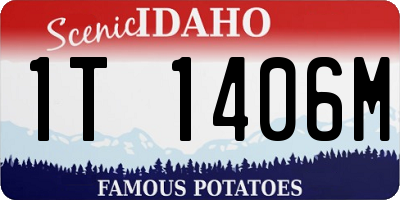 ID license plate 1T1406M