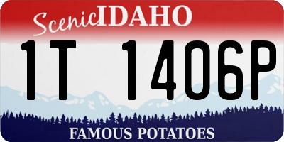 ID license plate 1T1406P