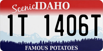 ID license plate 1T1406T